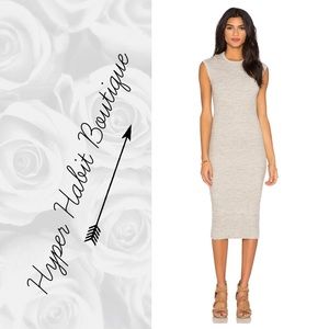 James Perse Ribbed Cap Sleeve Dress